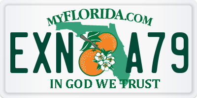 FL license plate EXNA79