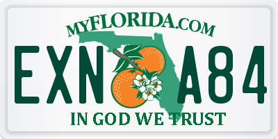 FL license plate EXNA84