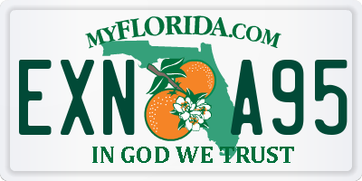 FL license plate EXNA95