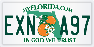 FL license plate EXNA97
