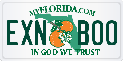 FL license plate EXNB00