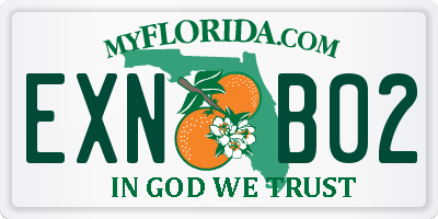 FL license plate EXNB02