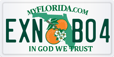 FL license plate EXNB04