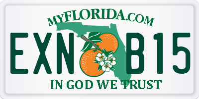 FL license plate EXNB15