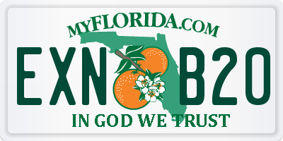 FL license plate EXNB20