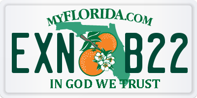 FL license plate EXNB22