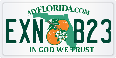 FL license plate EXNB23