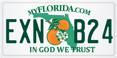 FL license plate EXNB24