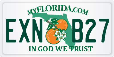 FL license plate EXNB27