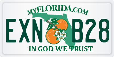 FL license plate EXNB28