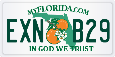 FL license plate EXNB29