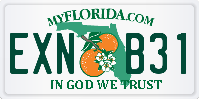 FL license plate EXNB31