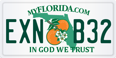 FL license plate EXNB32