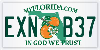 FL license plate EXNB37