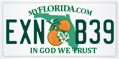 FL license plate EXNB39