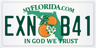 FL license plate EXNB41