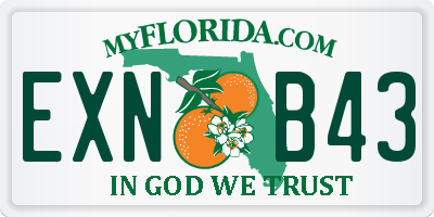 FL license plate EXNB43