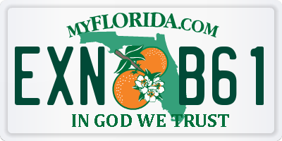 FL license plate EXNB61