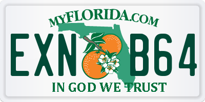 FL license plate EXNB64