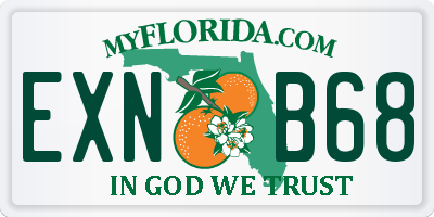 FL license plate EXNB68