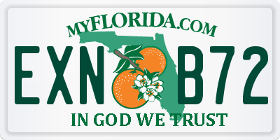 FL license plate EXNB72