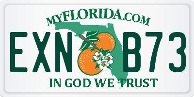 FL license plate EXNB73