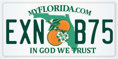 FL license plate EXNB75
