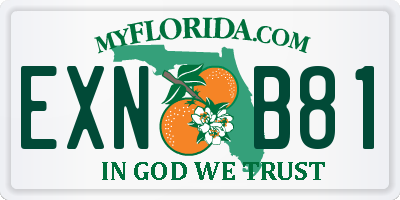 FL license plate EXNB81