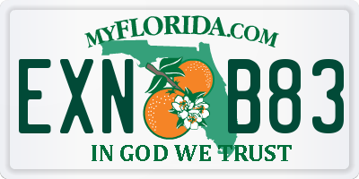 FL license plate EXNB83