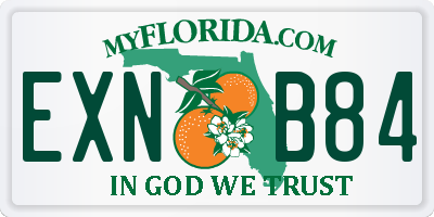 FL license plate EXNB84