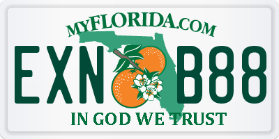 FL license plate EXNB88