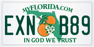 FL license plate EXNB89