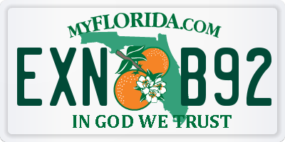 FL license plate EXNB92