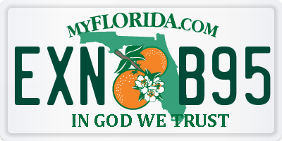 FL license plate EXNB95