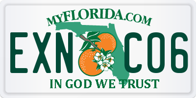FL license plate EXNC06
