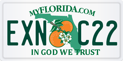 FL license plate EXNC22