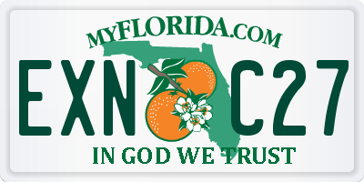 FL license plate EXNC27