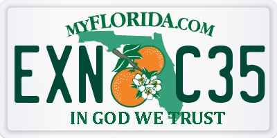 FL license plate EXNC35