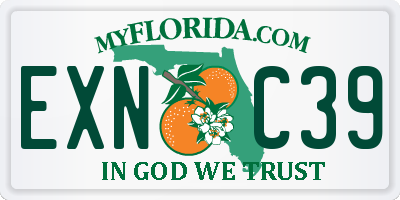 FL license plate EXNC39