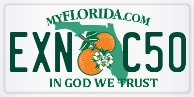 FL license plate EXNC50