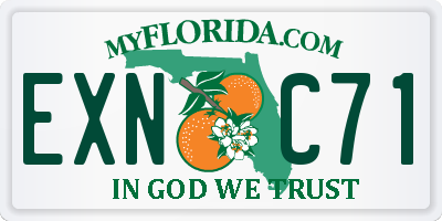 FL license plate EXNC71