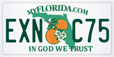 FL license plate EXNC75