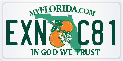 FL license plate EXNC81