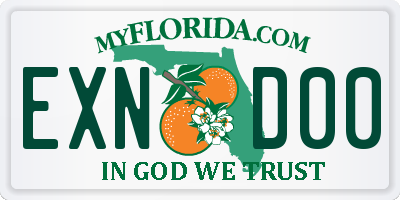 FL license plate EXND00
