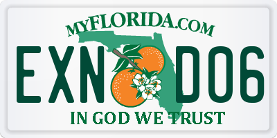 FL license plate EXND06