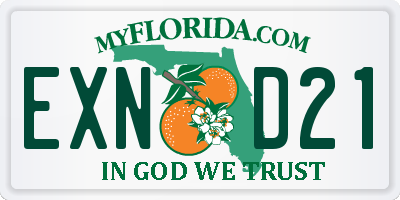 FL license plate EXND21