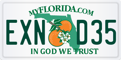 FL license plate EXND35