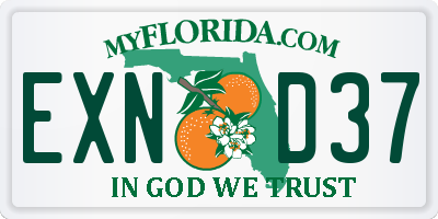 FL license plate EXND37