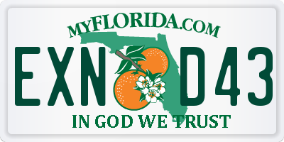 FL license plate EXND43
