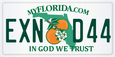 FL license plate EXND44